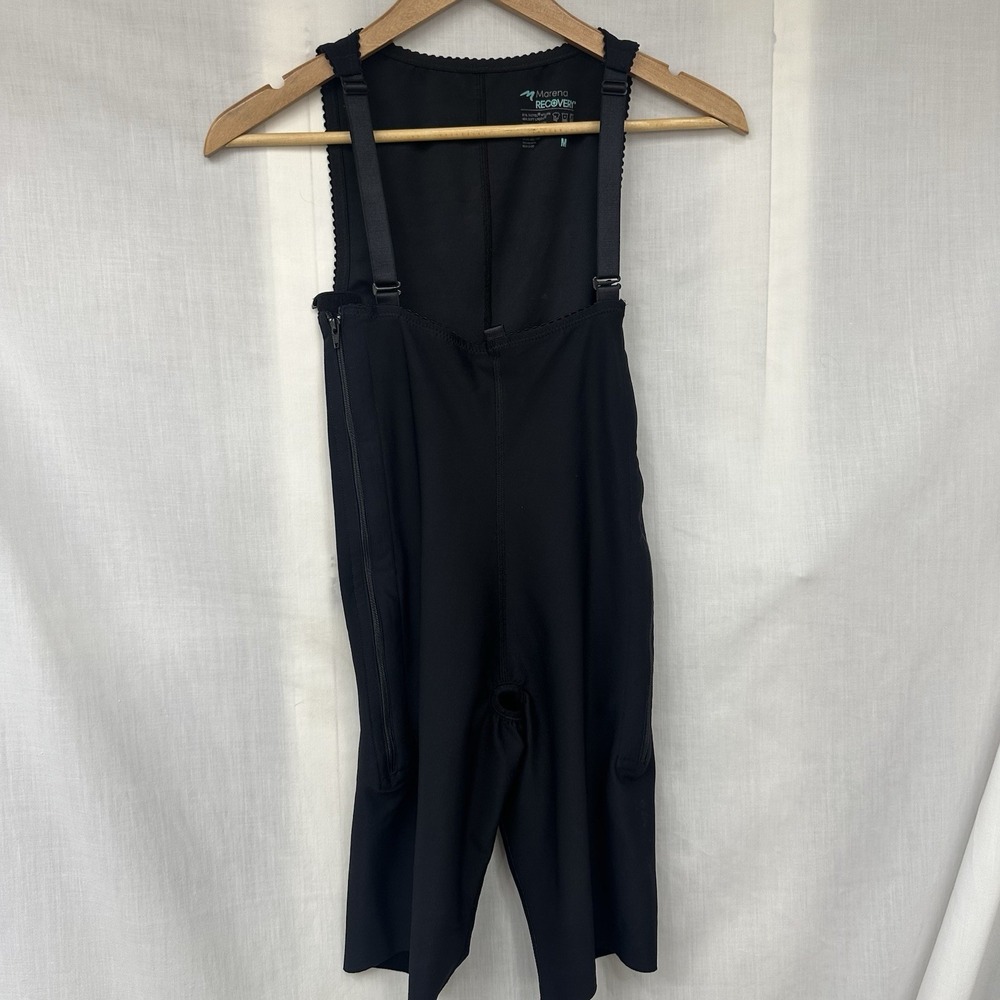 Marena Recovery Woman's M Post Surgery Compression Bodysuit Black Open Crotch